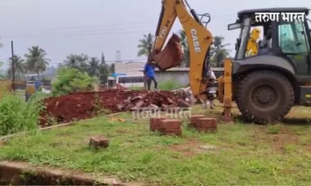 Ratnagiri : कुवांरबाव येथील ते अनधिकृत बांधकाम अखेर जमिनदोस्त Ratnagiri unauthorized construction