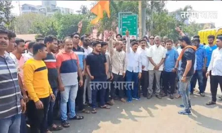 कसबा बावड्यात टिपु सुलतानाचा मजकूर लिहल्याने हिदुत्ववादी संघटनांचा निषेध Kasba Bawada