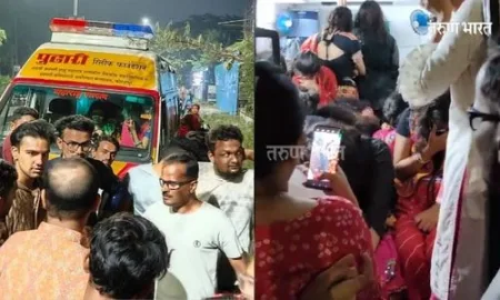 गरबा खेळायला रूग्णवाहिकेतून मुलींची वाहतूक! नागरिकांच्या सतर्कतेने उघडकीस आला प्रकार