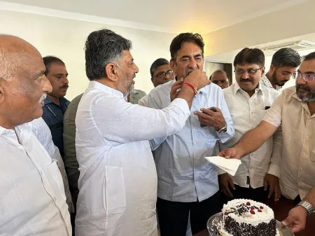 On the birthday of MLA Asif Saith, Deputy Chief Minister D.K. Shivakumar's presence