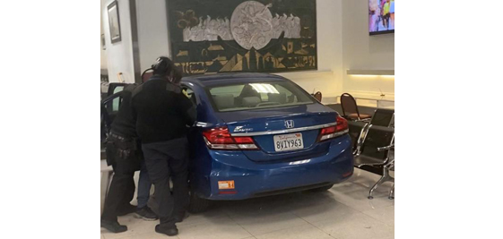 A car entered the Chinese consulate in the US
