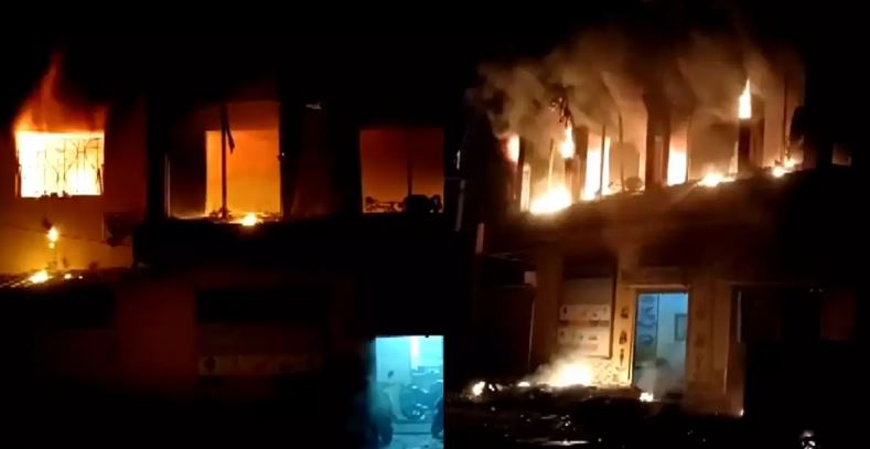 Two-wheeler showrooms gutted in West Bengal