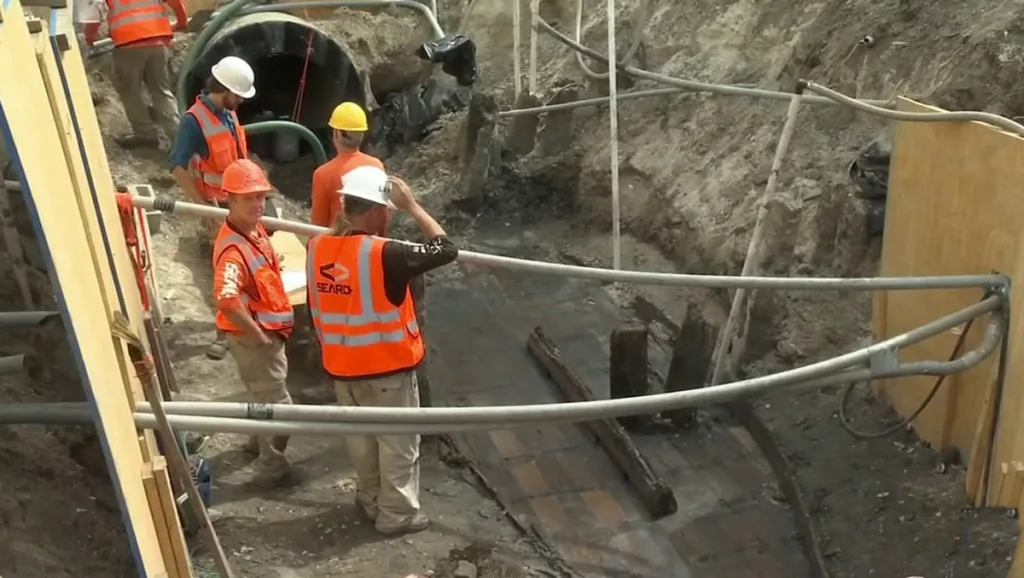 A unique discovery was made during road construction