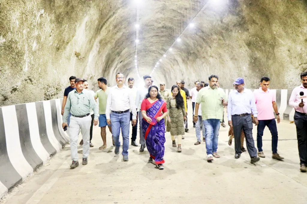 Inspection of Karwar tunnel by officials
