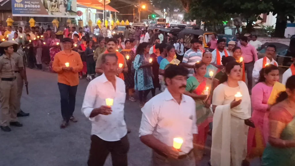 Candle March at Bangarappanagar Shirwad