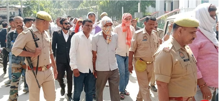 24 convicts including 20 policemen were sentenced to 10 years each