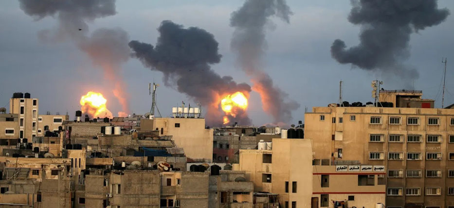 ‘हमास’वर जोरदार बॉम्बवर्षाव Heavy bombing on Hamas