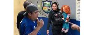 The 'scary' doll was arrested