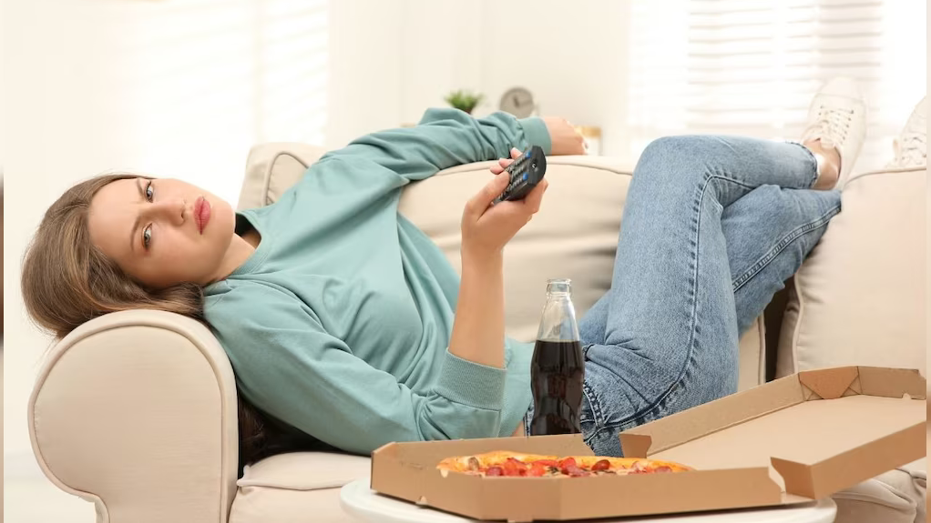 A job watching TV with a delicious drink