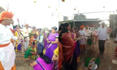शिरोळच्या शेट्टी कुटुंबियांनी घातले गाईचं डोहाळेजेवण The Shetty family of Shirol celebrated with a local cow feast