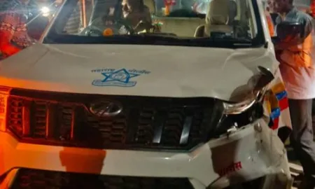 पोलीस गाडीच्या धडकेत विद्यार्थी ठार