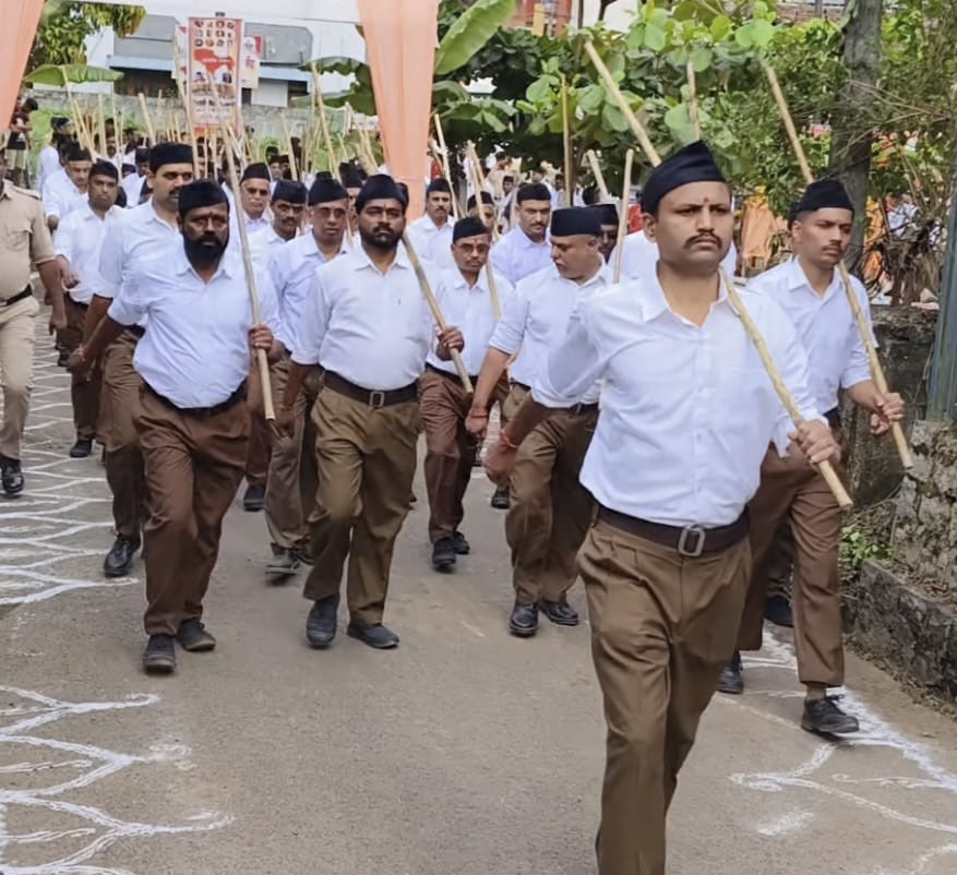 Rashtriya Swayamsevak Sangh march in Khanapur
