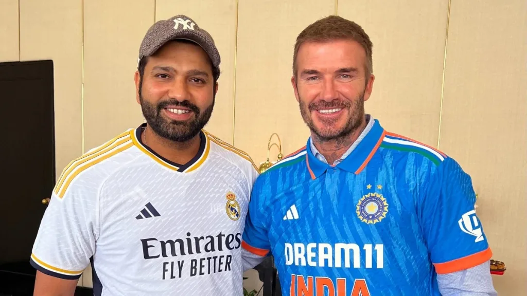 Congratulations to David Beckham's Rohit Sharma