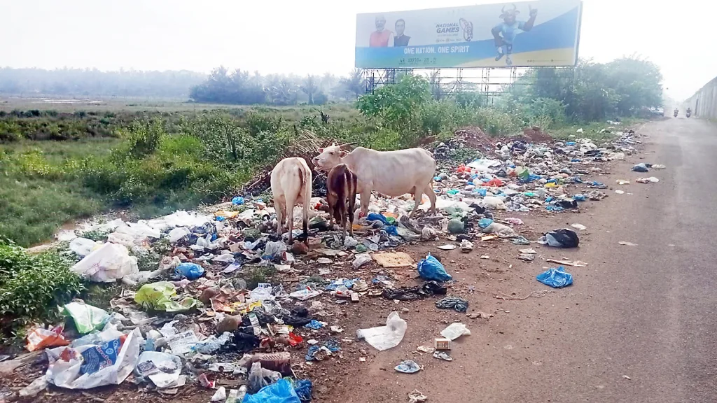 Garbage reigns on Chimbal Mershi Road