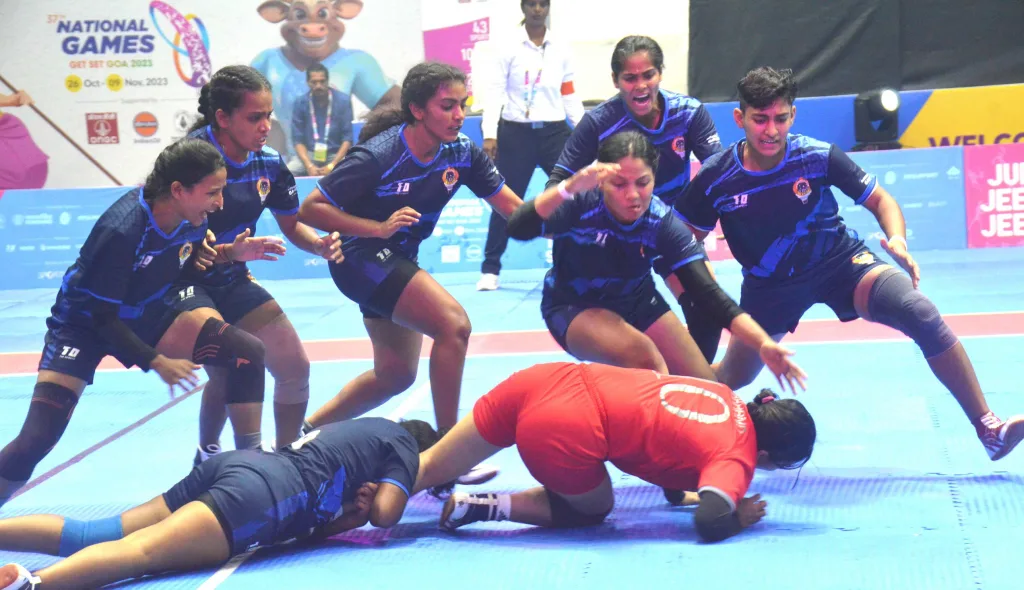 कबड्डीत गोव्याच्या महिलांचा विजय तर पुरूषांचा दारूण पराभव In Kabaddi, Goa women's victory and men's heavy defeat