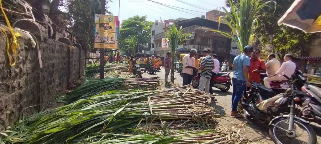 Arrival of sugarcane in the city; Sales at various locations