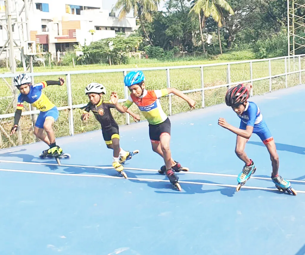 राज्य स्पर्धेसाठी जिल्हा स्केटिंग स्केटींगपटूंची निवड Selection of district skating skaters for state competition