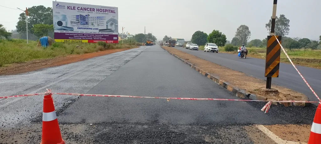 Road repair started from Sambara to New Gandhinagar