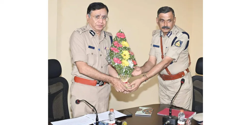 Additional State Director General of Police meeting with senior police officers