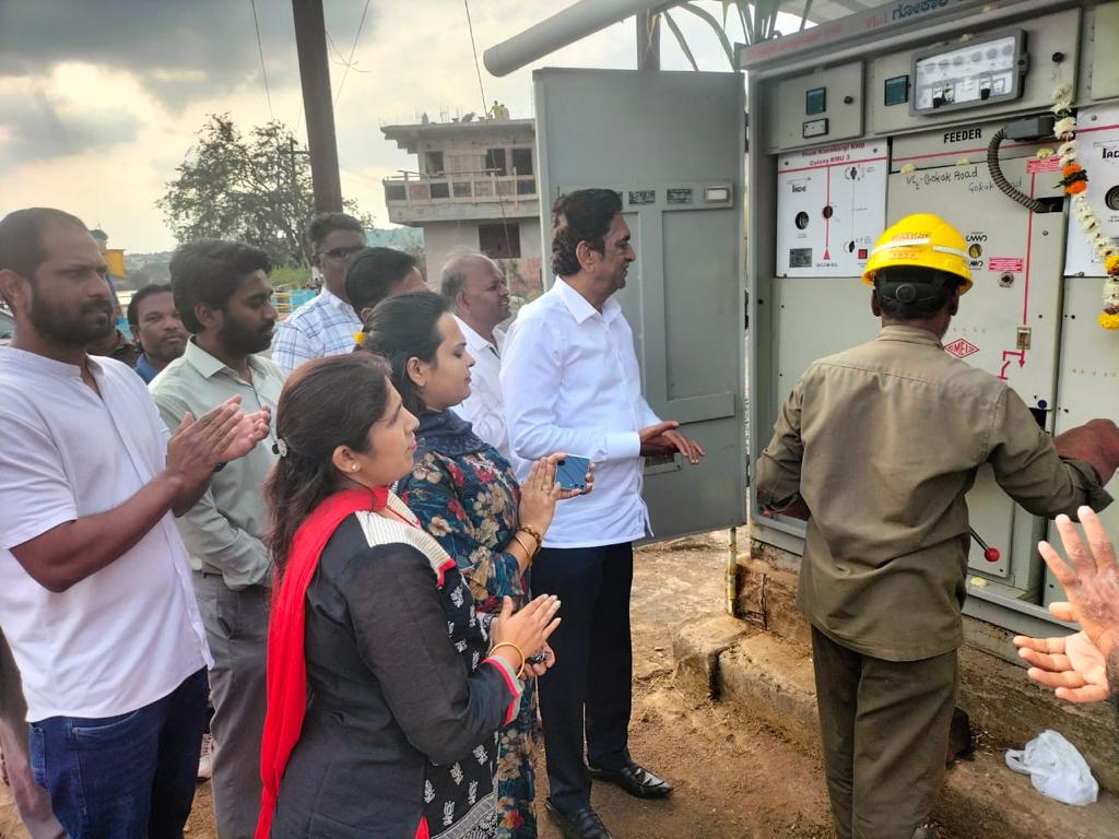 भूमिगत विद्युत वाहिन्यांचे लोकार्पण Inauguration of underground power lines