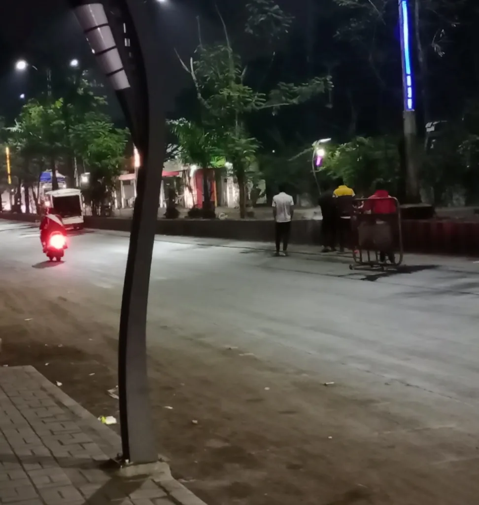 'Administration' plays at night