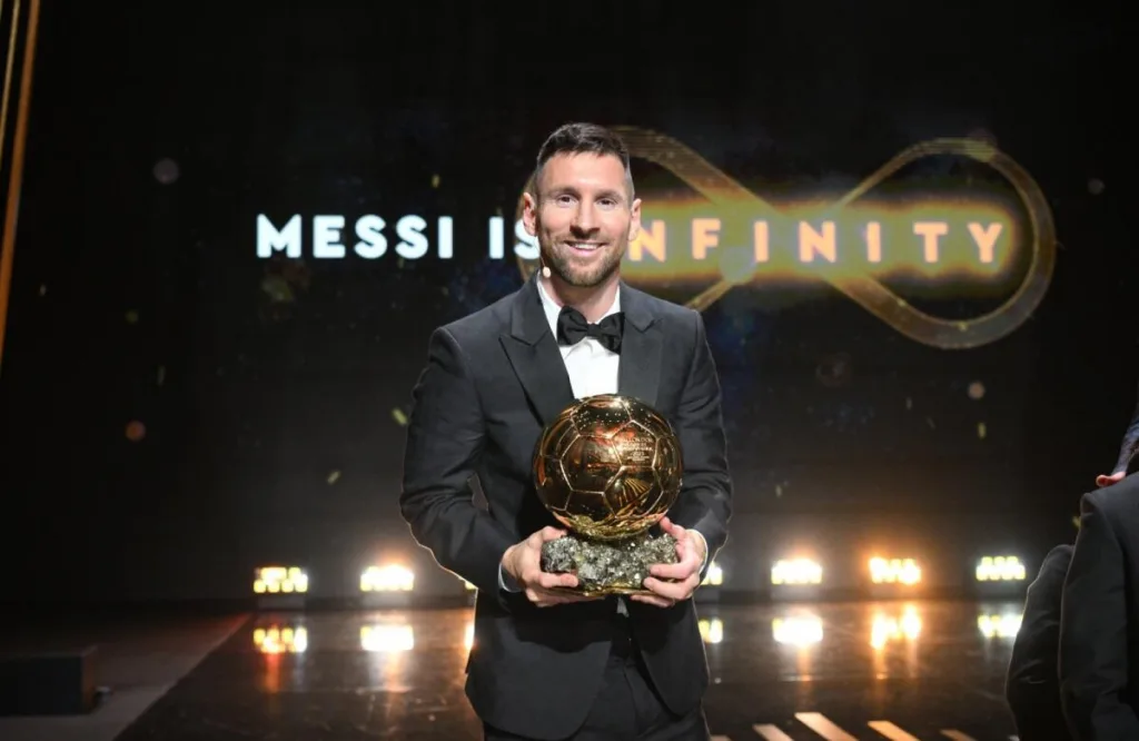 Argentina's Messi won the Ballon d'Or for the eighth time