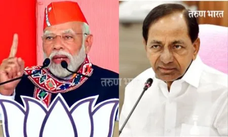 चंद्रशेखर राव भाजपशी मैत्री करण्याचा प्रयत्न करत आहे : तेलंगणामध्ये पंतप्रधान मोदींचा गौप्यस्फोट KCR trying to befriend BJP