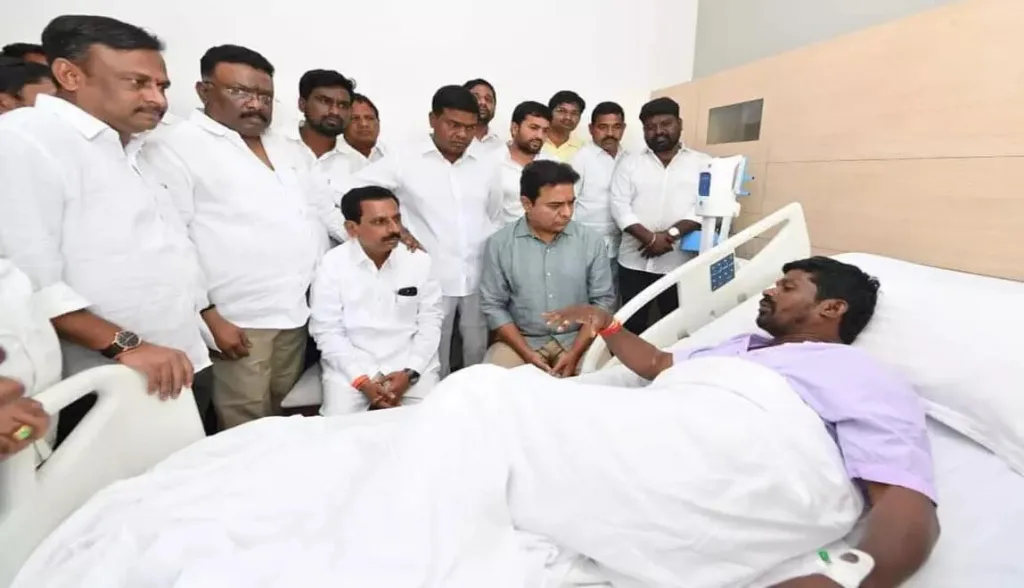 बीआरएस आमदारावर तेलंगणात हल्ला Attack on BRS MLA in Telangana