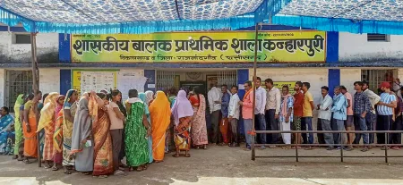छत्तीसगडमध्ये पहिल्या टप्प्यासाठी 71 टक्के मतदान 71 percent polling for the first phase in Chhattisgarh