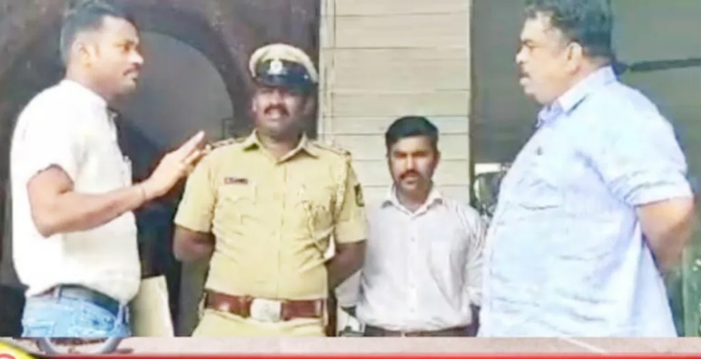 Verbal clash between MLA Satish Sail and Excise officials