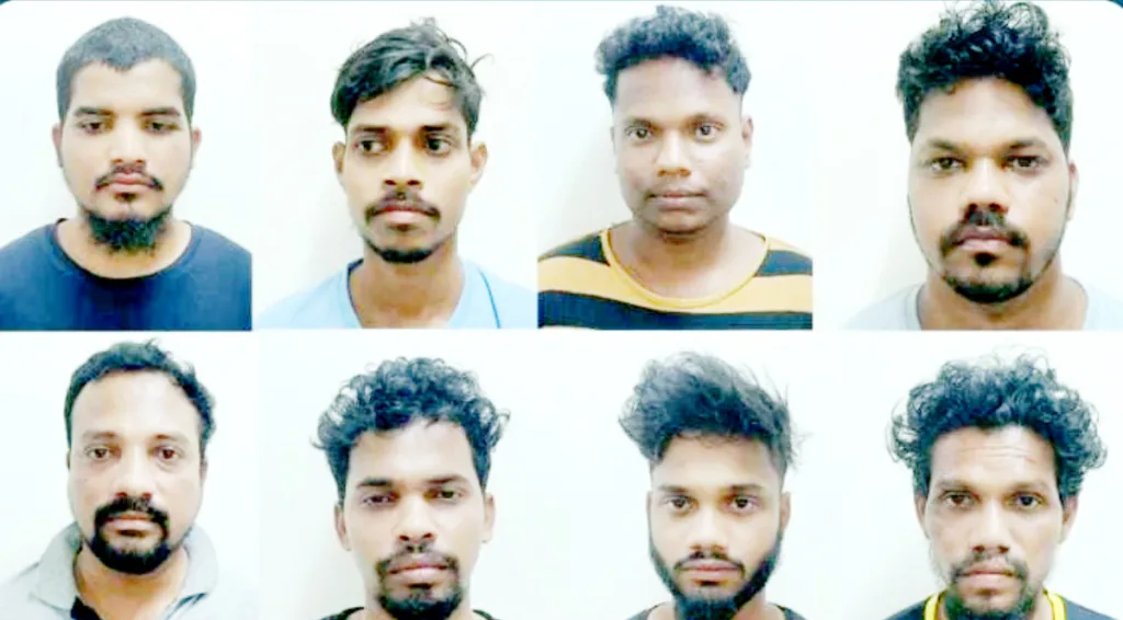 Police beaten up by a gang of youths