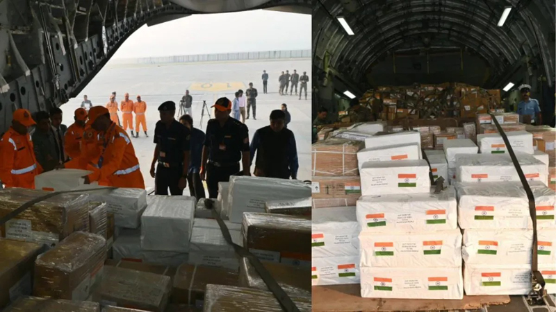 गाझापट्टीतील पॅलेस्टिनींसाठी भारताकडून मानवतावादी मदत सुरूच India's aid to Palestinians continues