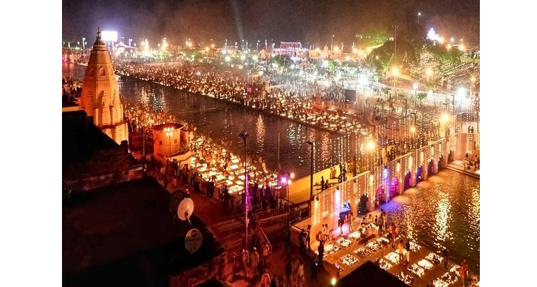 Ayodhya city illuminated with 24.60 lakh light