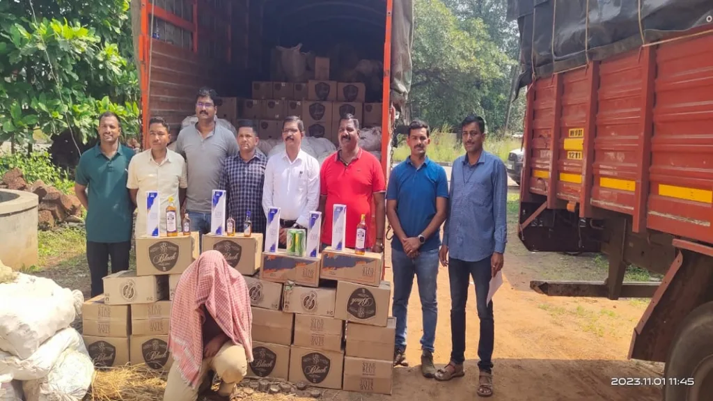 कोल्हापूर भरारी पथकाची ओसरगाव येथे मोठी दारू कारवाई