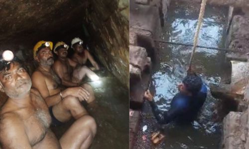 Chamber repair work in Balinga Pani Yojana at war level