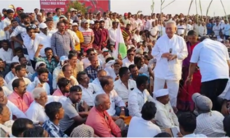 Shahu Maharaj entered the sugarcane rate protest site;
