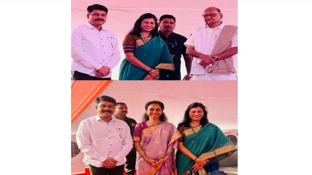 अर्चना घारे -परब शरद पवारांच्या भेटीसाठी बारामतीत