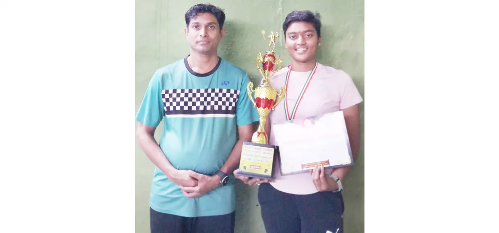 Runner-up to Stuti Kittur in Badminton Tournament