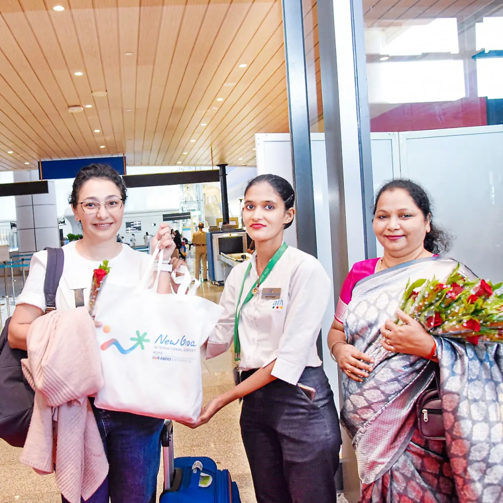 Uzbekistan's first charter flight welcomed in Goa