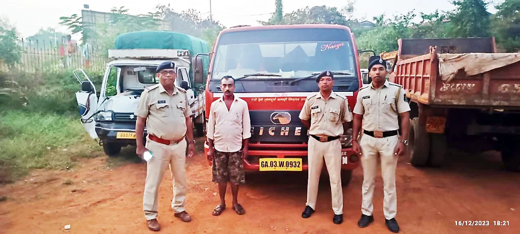 A man was arrested while filling sewage in a tanker at Sukkur