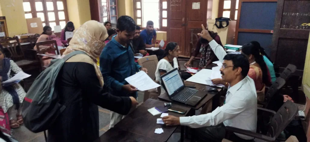 Scrutiny of documents for B.Ed admission