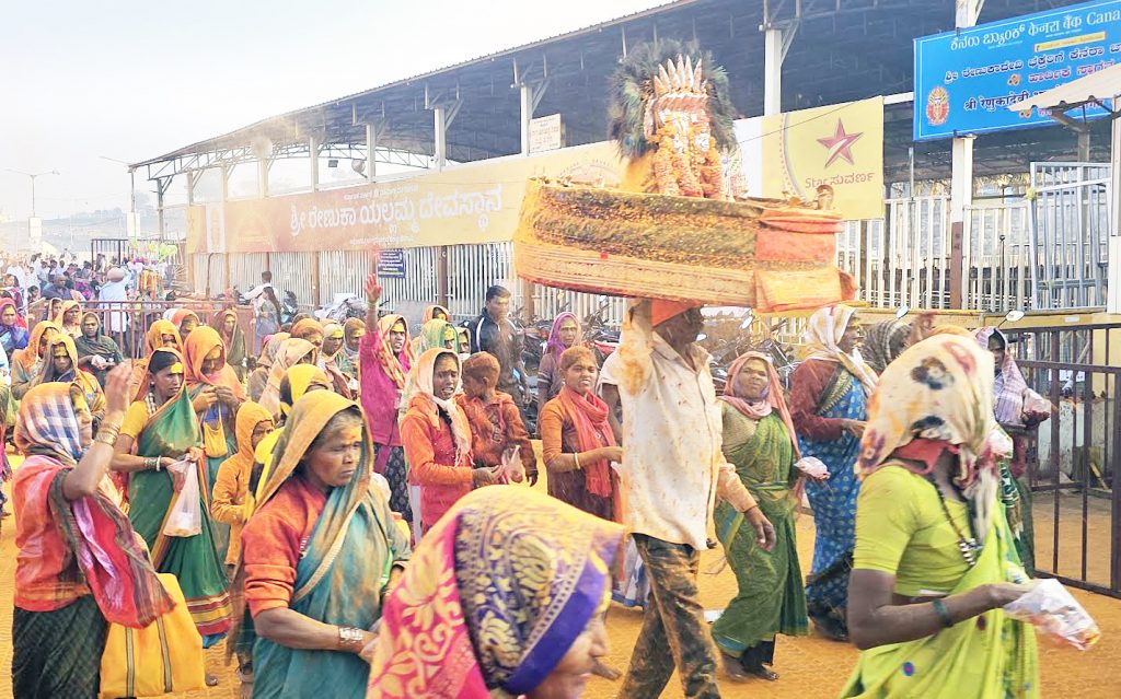 Yallamma hill was crowded with devotees