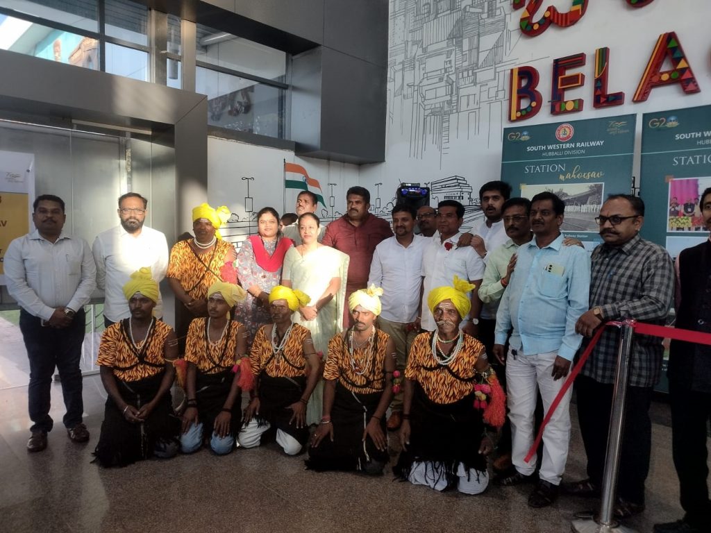 Station festival in the excitement of the railway station