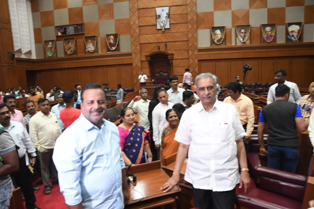 Inspection of preparations in Suvarna Soudh by the Speaker-Chairman