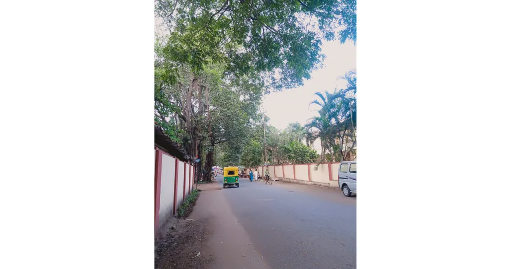 Railway station area in darkness without street lamp repair