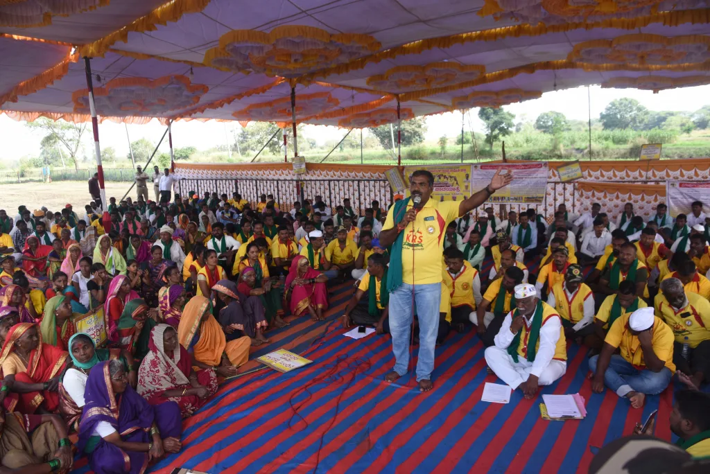 Massive march of dying villagers to save the land