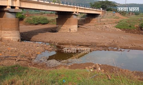 कासारी नदीची पाणी पातळी खालावली ! चौदा गावच्या शेतीसह पिण्याच्या पाण्याचा प्रश्न गंभीर Kasari river decreased problem of drinking water
