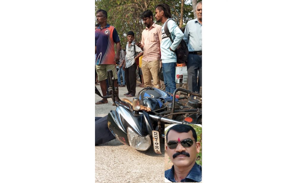 The headmaster was killed on the spot as the tipper went over his head