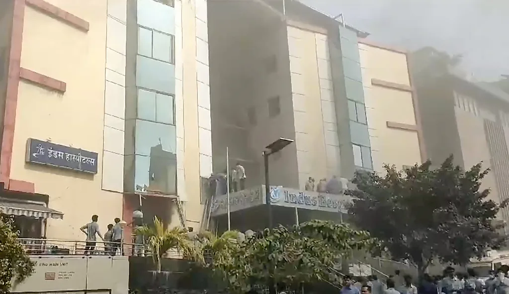 A massive fire broke out at a hospital in Visakhapatnam