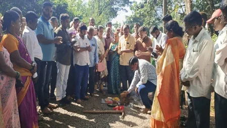 देवसू- ओवळीये रस्ता डांबरीकरणाच्या कामाचा शुभारंभ